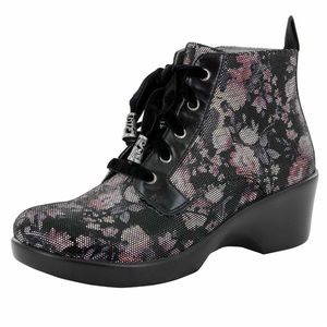 ⭐️Alegria Eliza Dame Ankle Boots sz 7 pink floral